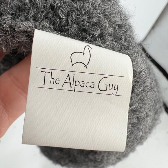 The Alpaca Guy Sleeveless Colorblock Vest Lounge Duster Gray Black One Size - Picture 9 of 11